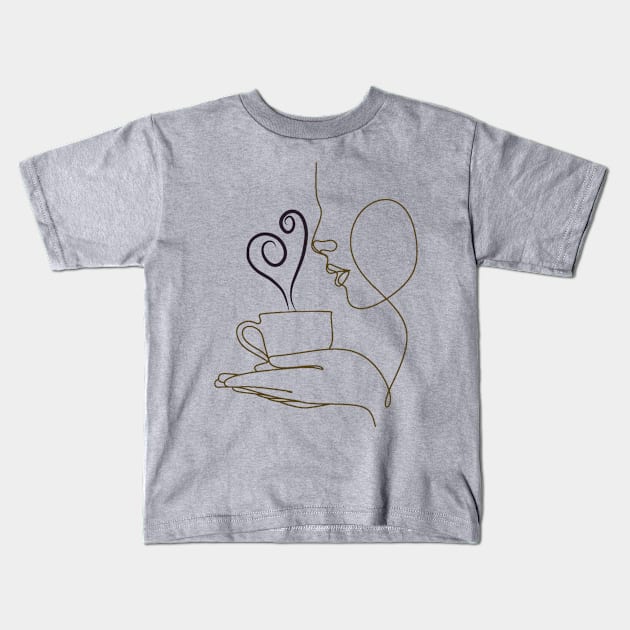 Fueled by coffee Kids T-Shirt by PicklePrintables